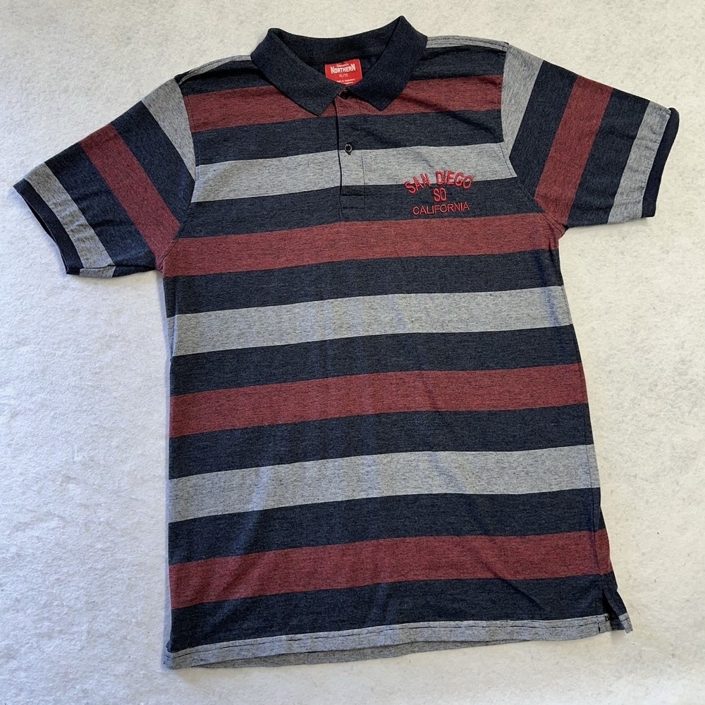 Northern San Diego Stripe Polo Short Sleeve Men's XL Colorblock Golf
